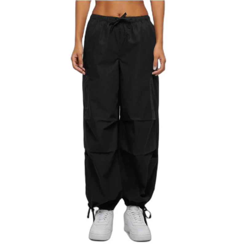 Image of Urban Classics Womens cotton parachute cargo trousers Urban Classics Noir Female 5XL