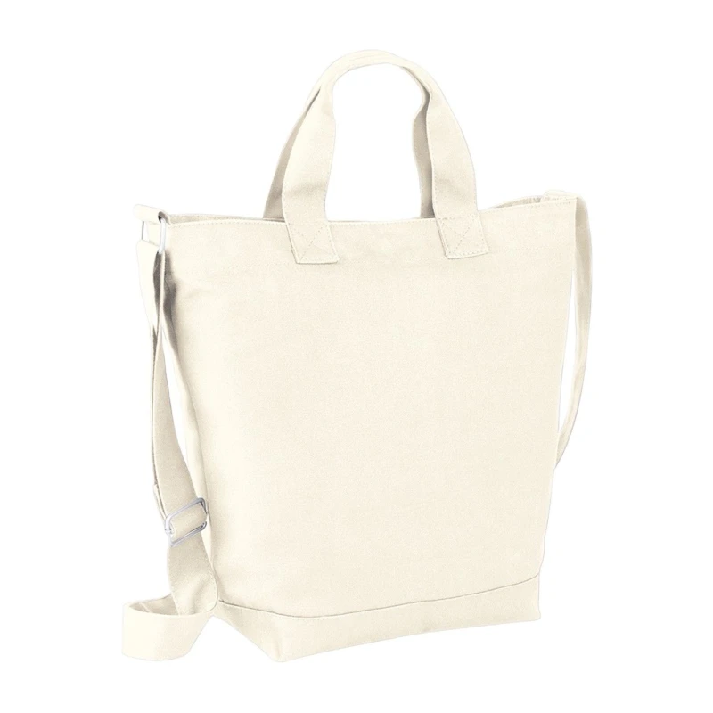Image of Bagbase Mens Canvas Shoulder Bag in Natural Natural Male