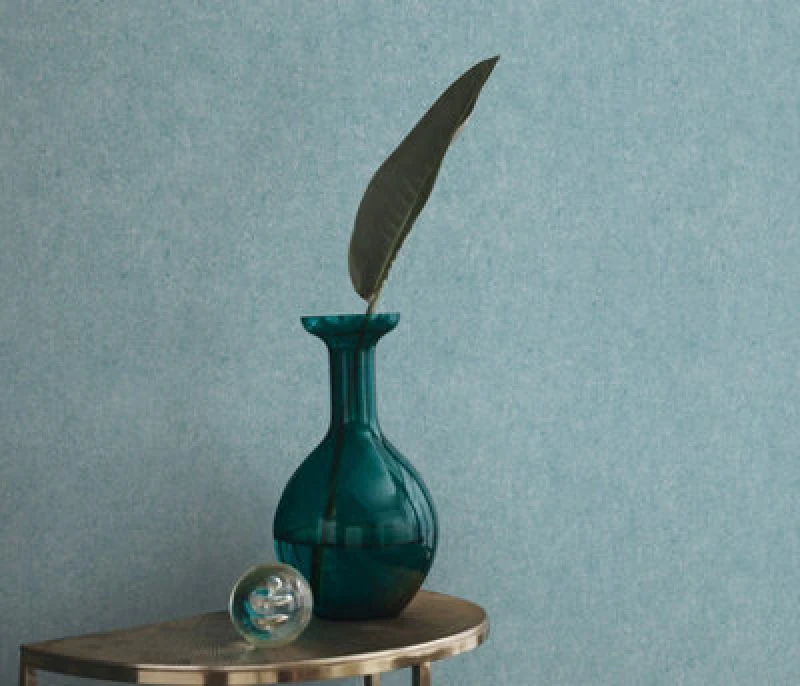 Image of Erismann Wallpaper Erismann Dash Plain Blue Vinyl Wallpaper Blue