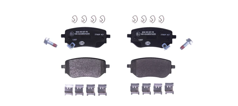 Image of HELLA Brake pad set HELLA 8DB 355 037-951