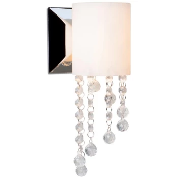 Tango Glass & Crystal Wall Light Chrome