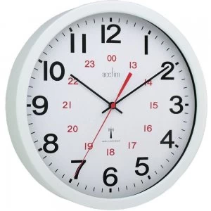 image of Acctim Controller Wall Clock Radio Controlled 30cm Wht 74172