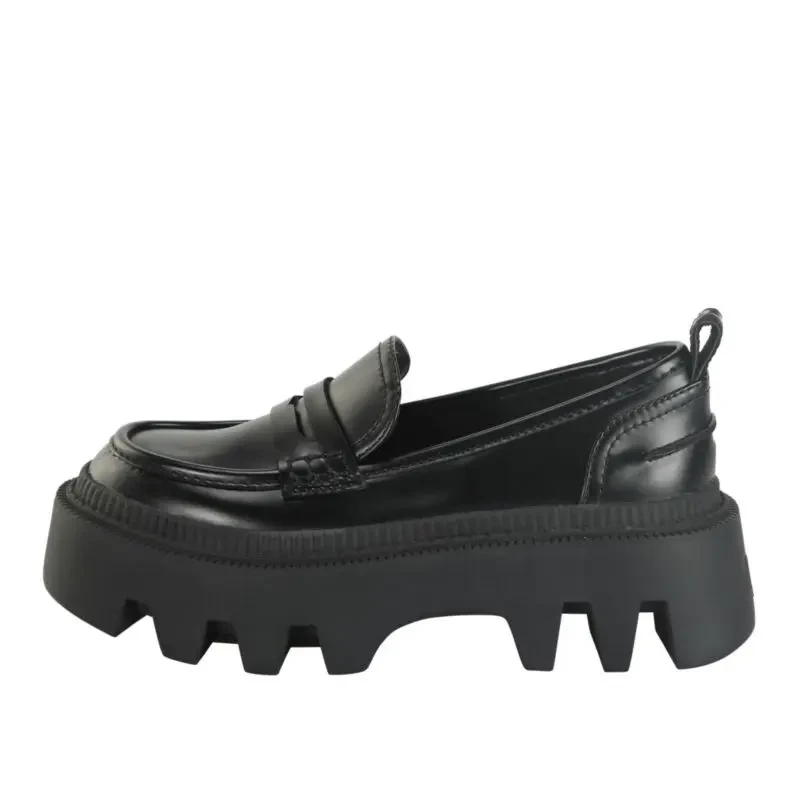 Image of Buffalo Womens moccasins Buffalo Flora Loafer - Vegan Box Noir Female 37