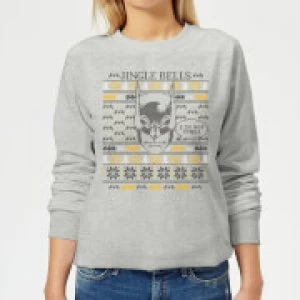 Image of Batman I Do Not Smell Womens Christmas Sweatshirt - Grey - L