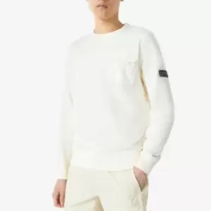 Image of Barbour International Mens Banks Crew Sweatshirt - Whisper White - XL