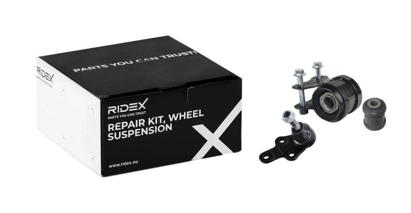 Image of RIDEX 771R0134 Repair Kit, wheel suspension Front Axle Right, with rubber mount Repair Kit,wheel suspension (771)