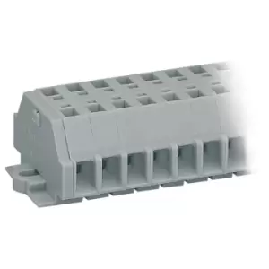 WAGO 261-106 6-way 2 Conductor Fixing Flanges Terminal Strip Grey ...