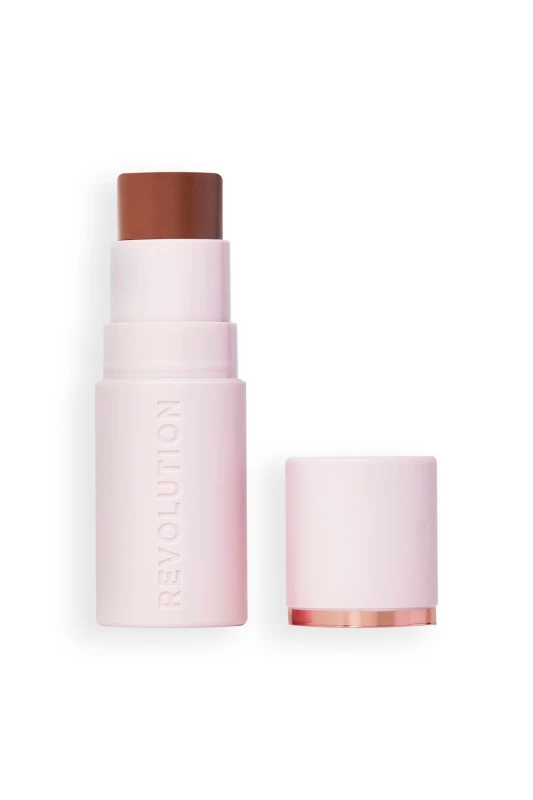 Image of Revolution Womens Skin Silk Bronzer Stick 4.8g in Tan Caramel Tan Caramel Female