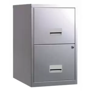 Image of Filing Cabinet Steel 2 Drawer A4 400x400x660mm Ref 595000
