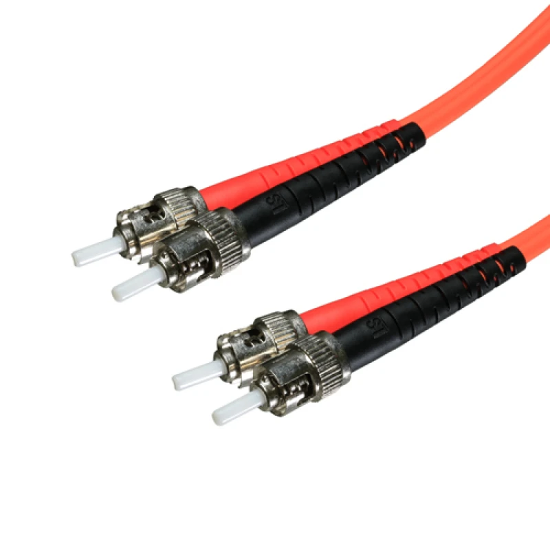 Image of Cablenet 1m OM1 62.5/125 ST-ST Duplex Orange LSOH Fibre Patch Lead