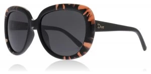 Image of Christian Dior TieDyed Sunglasses Black / Orange EES Y1 56mm