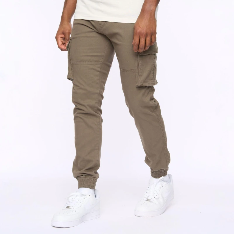 Image of Crosshatch Crosshatch Men Frentons Cargo Pants in Khaki Size: 30R Khaki 30R Male 5059294543538