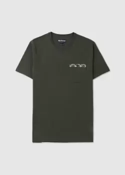 image of Barbour Mens Durness Pocket T-Shirt In Olive