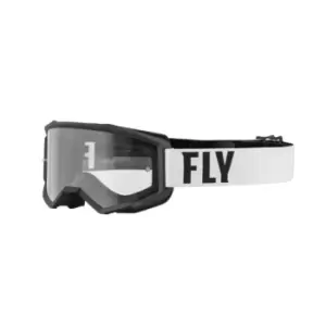 Image of FLY Racing Focus Goggle White Black Clear Lens