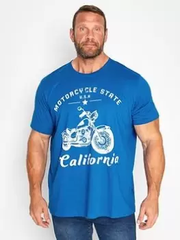 BadRhino Motorcycle State T-Shirt - Blue Size 3XL, Men