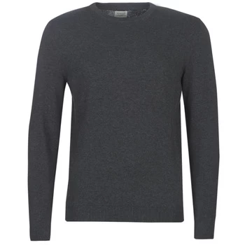 image of Jack Jones JJEBASIC mens Sweater in Grey - Sizes XXL,S,M,L,XL,XS