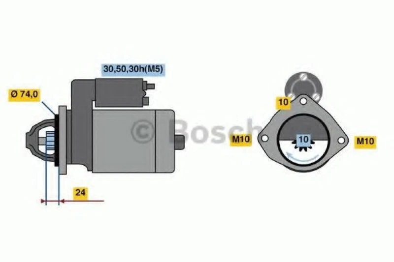Image of Starter motor Bosch 0 986 022 930