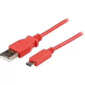 Image of 1m Pink Mobile Charge Sync USB to Slim Micro USB Cable for Smartphones and Tablets - A to Micro B