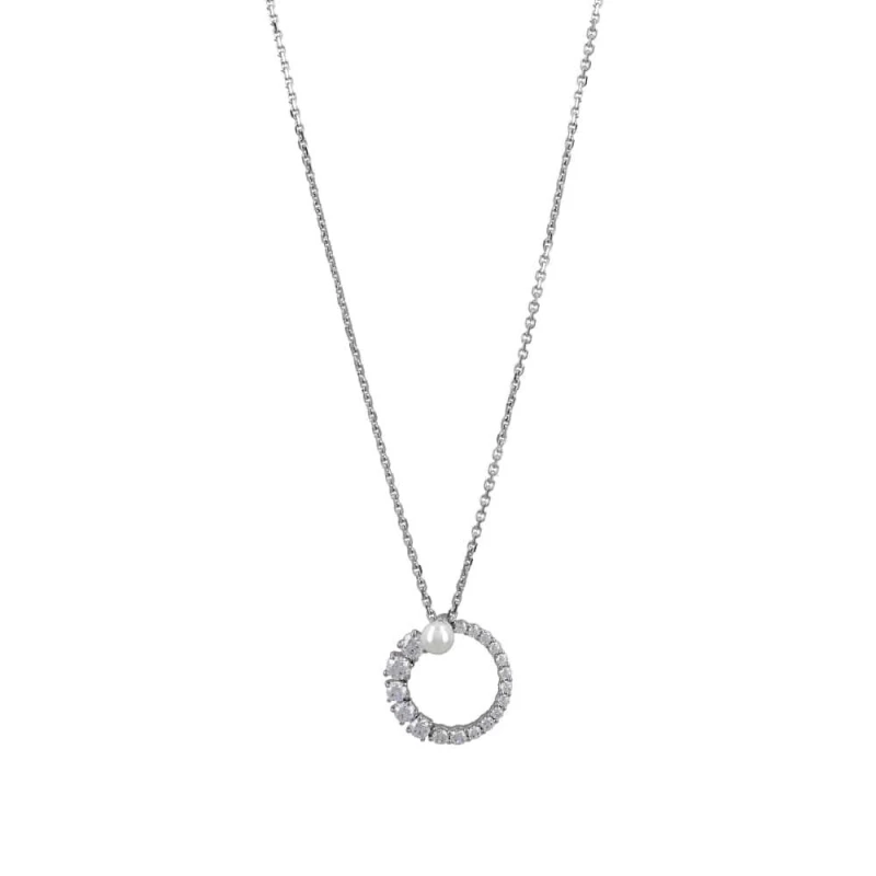 Image of Swarovski 5688751 Matrix Pendant Necklace Crystal Pearl Jewellery