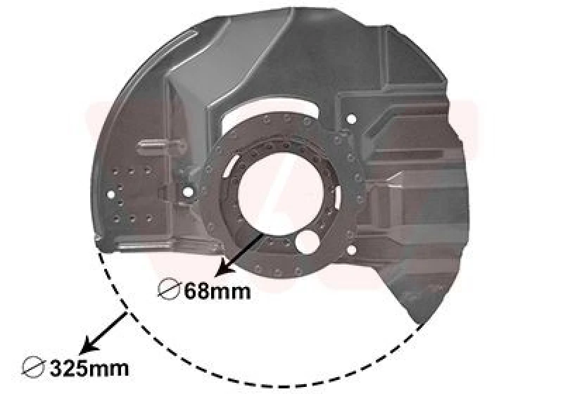 Image of VAN WEZEL Brake disc backing plate VAN WEZEL 0646372