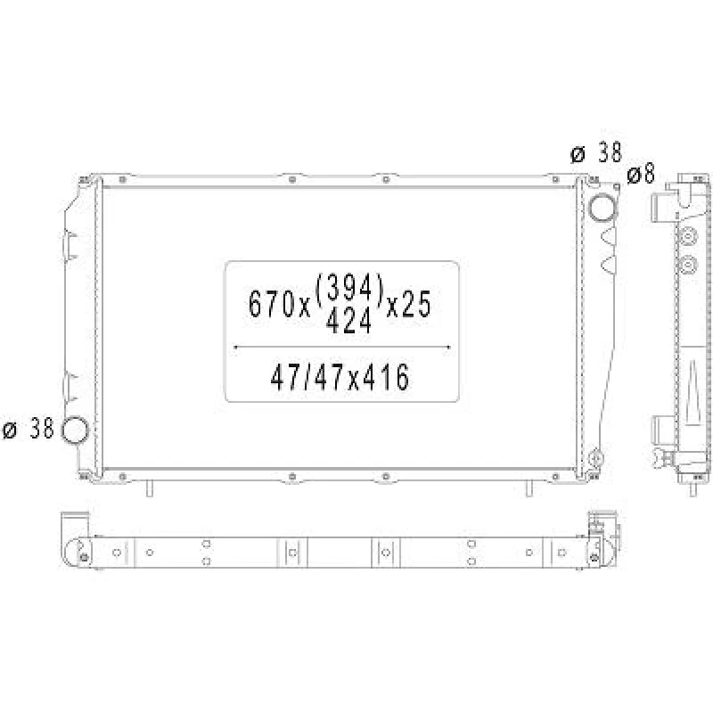 Image of Engine radiator DIEDERICHS DCM3026