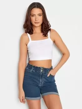 Image of Long Tall Sally Elastic Waist Short - Mid Blue Size 10, Women