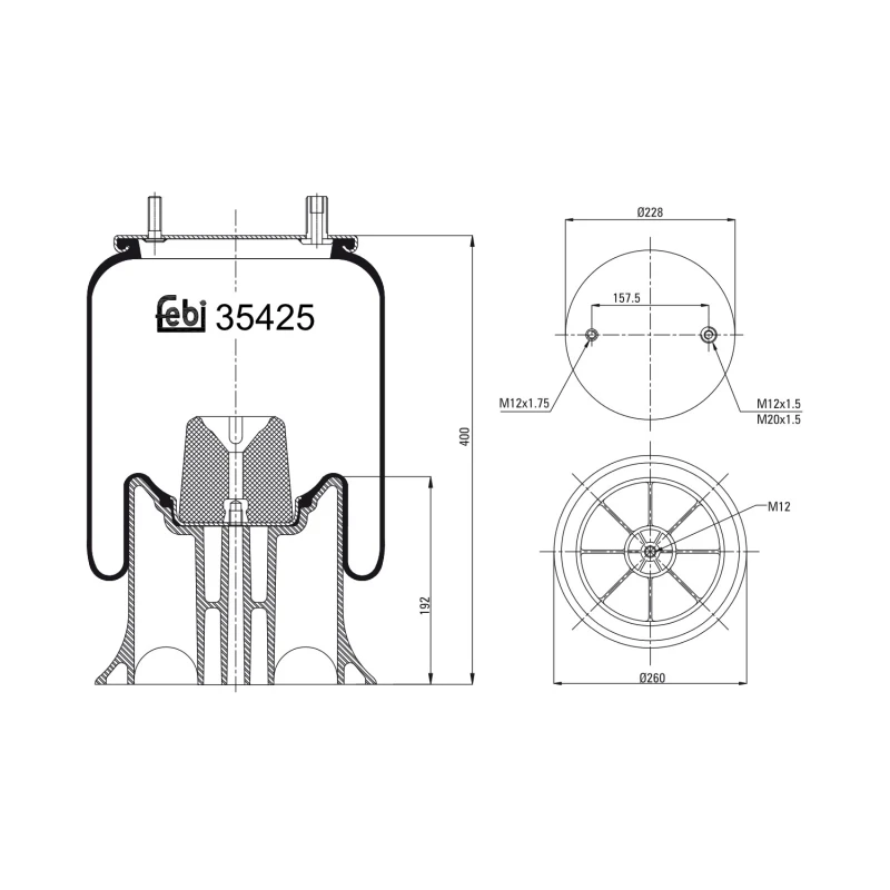 Image of FEBI BILSTEIN 39425 Boot, air suspension Boot,air suspension (324)
