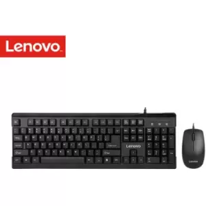 image of Lenovo MK618 Wired Keyboard & Mouse Bundle