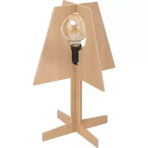 Image of Oak Table Lamp, Wood, 1x E27
