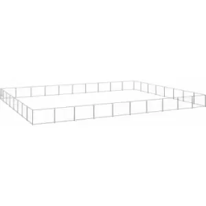 Image of Vidaxl - Dog Kennel Silver 80 m² Steel Silver