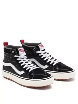 Image of Vans Ua Sk8-Hi Mte-1, Black/True White, size: 10, Unisex, Trainers, VN0A5HZY6BT1