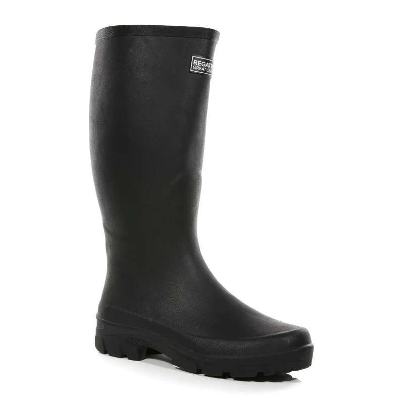 Image of Regatta Mens Mumford II Tall Durable Weather Protect Wellington Boots UK Size 10 (EU 45) BLACK RMF596-800-10