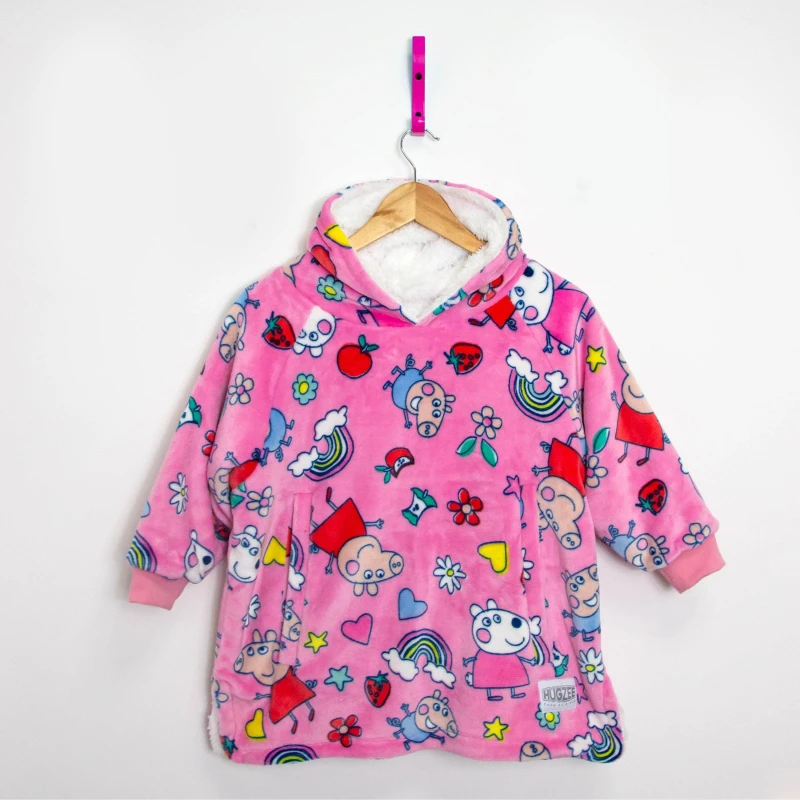 Image of Peppa Pig Peppa Pig Pink Fleece Hooded Blanket - Small