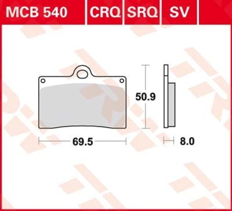Image of TRW Lucas Sintered lining MCB540SV