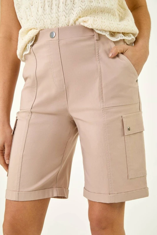 Image of Roman Womens Cargo Seam Short in Stone Size: 20 Stone Female 20
