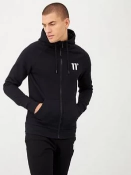 Image of 11 Degrees Mens Core Full Zip Hoodie - Black Size M Men