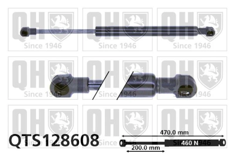 Image of QUINTON HAZELL Tailgate strut QUINTON HAZELL QTS128608