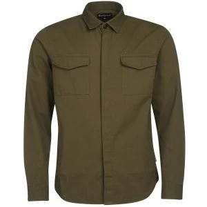 Image of Barbour Mens Moorhouse Overshirt Olive Large