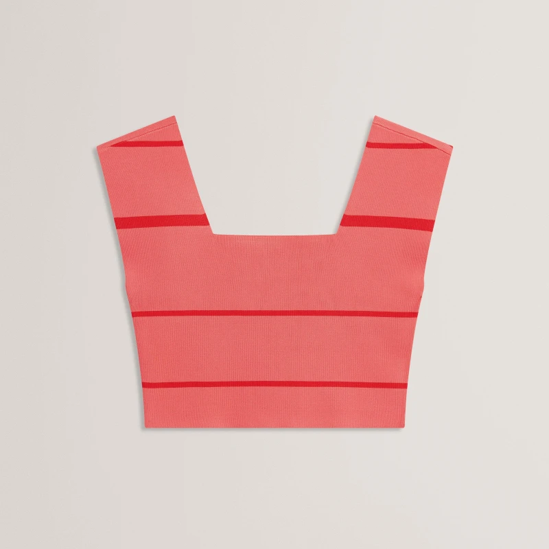 Image of Ted Baker Ted Knit Co ord Top Ld63 Coral Stripe female 6 (2X)