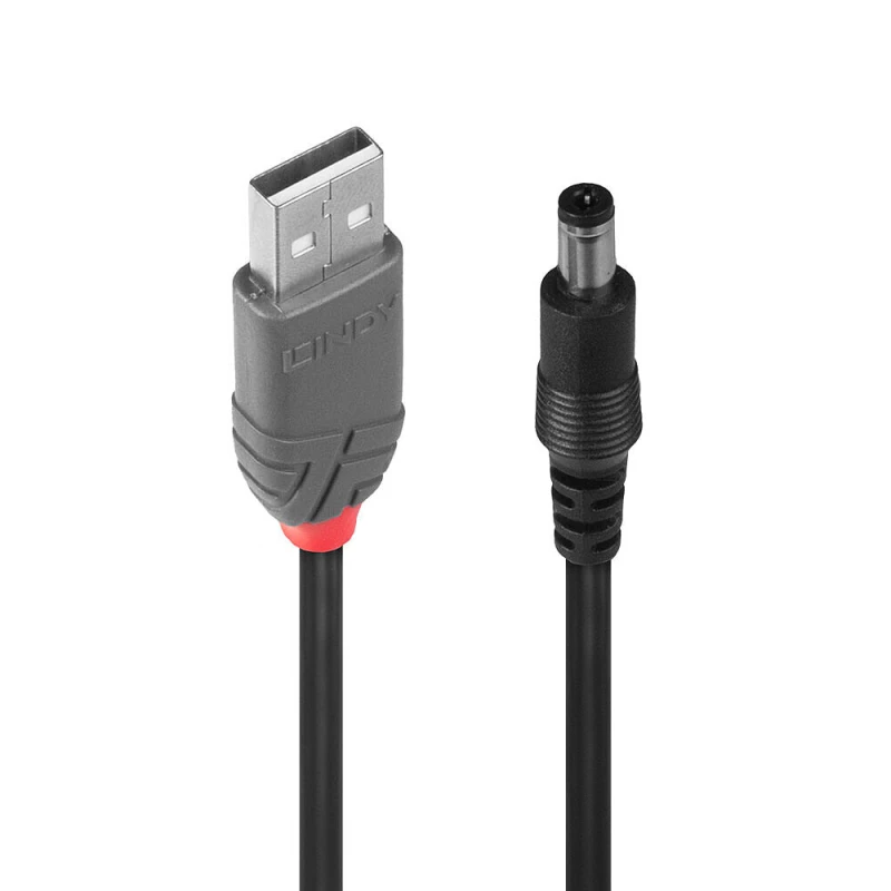 Image of Lindy Lindy Adapter Cable USB A male - DC 5.5/2.1mm male 70268