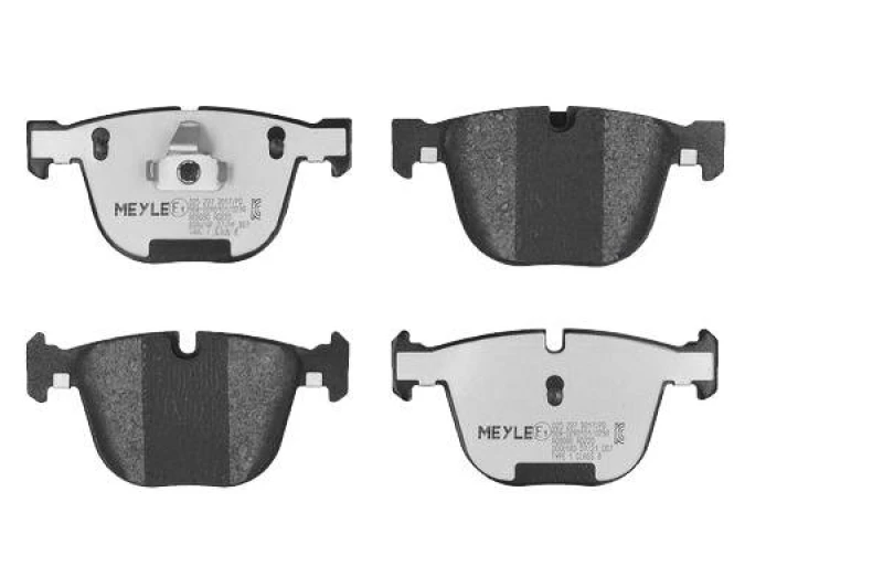 Image of MEYLE 025 237 3017/PD Brake pad set Rear Axle, excl. wear warning contact, MEYLE-PD Quality, with anti-squeak plate Brake Pad Set,disc brake (402)