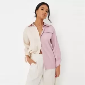 image of Missguided Utility Shirt Satin - Multi