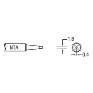 Image of Weller Nta Chisel Tip, Conical, 1.6Mm