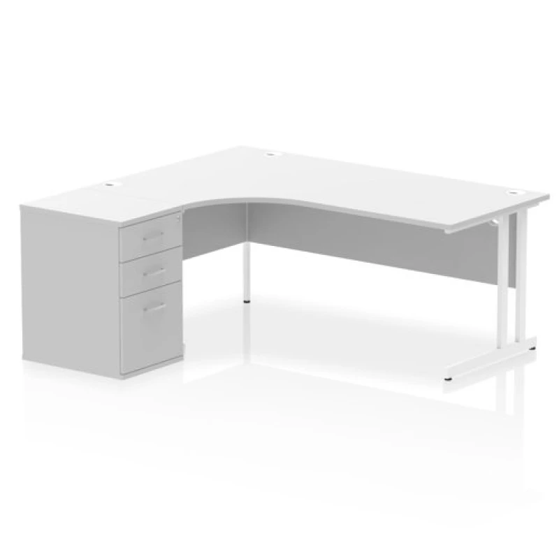 Image of Dynamic Office Solutions Impulse 1800mm Cantilever Left Crescent Desk Workstation I004162