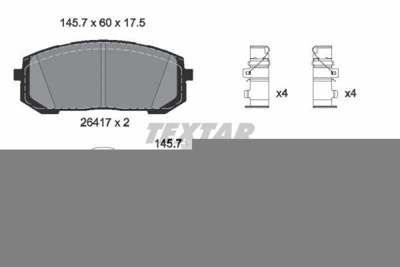 Image of Brake pad set TEXTAR 2641701