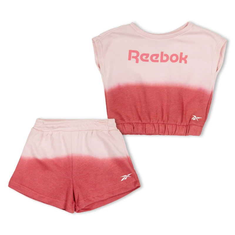 Image of Reebok Kids Ombre Terry Top and Trouser Set Sunkist Coral female 2-3 Yrs