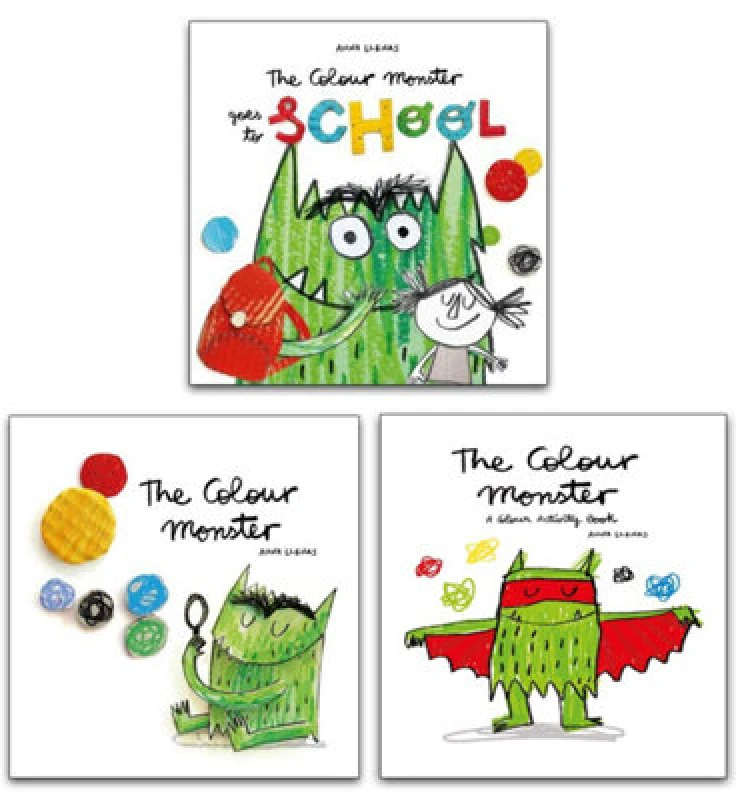 Image of Templar Publishing Anna Llenas Collection 3 Books Set (The Colour Monster, The Colour Monster: A Colour Activity Book, The Colour Monster Goes To
