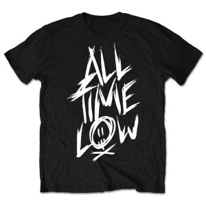 Image of All Time Low - Scratch Unisex Large T-Shirt - Black