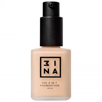 Image of 3INA Makeup 3-In-1 Foundation 30ml (Various Shades) - Brown