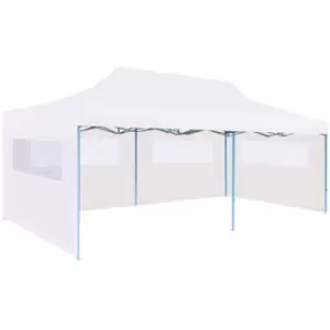 image of Folding Pop-up Partytent with Sidewalls 3x6 m Steel White Vidaxl White